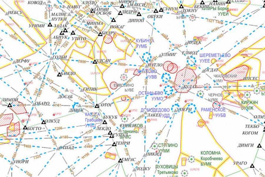 Карта воздушных пространств россии
